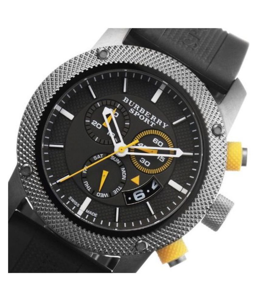 Burberry Sport Endurance Chronograph Grey Dial Grey Rubber Strap Watch for Men - BU7713 Buy Now By Burberry