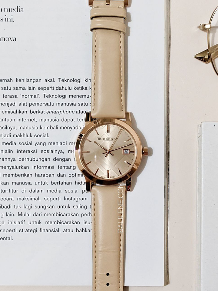 Burberry The City Beige Dial Brown Leather Strap Watch for Women - BU9014 Buy Now By Burberry
