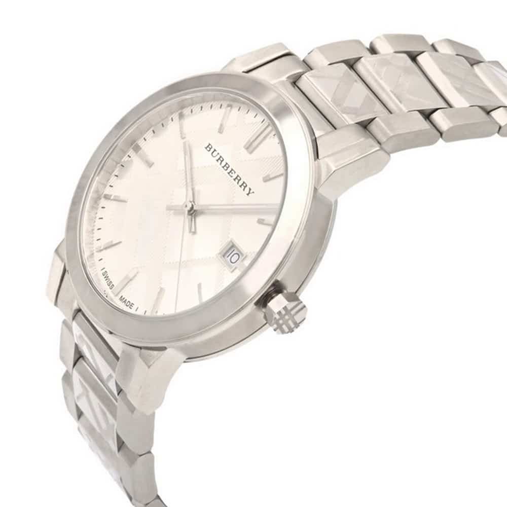 Burberry The City Silver Dial Silver Steel Strap Watch for Men - BU9037 Buy Now By Burberry
