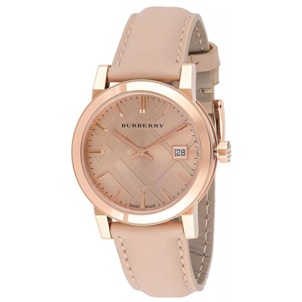 Burberry The City Beige Dial Beige Leather Strap Watch for Women - BU9109 Buy Now By Burberry