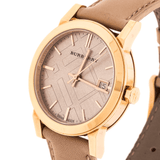 Burberry The City Beige Dial Beige Leather Strap Watch for Women - BU9109 Buy Now By Burberry