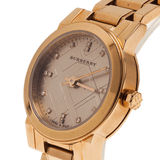 Burberry The City Diamonds Rose Gold Dial Rose Gold Steel Strap Watch for Women - BU9126 Buy Now By Burberry