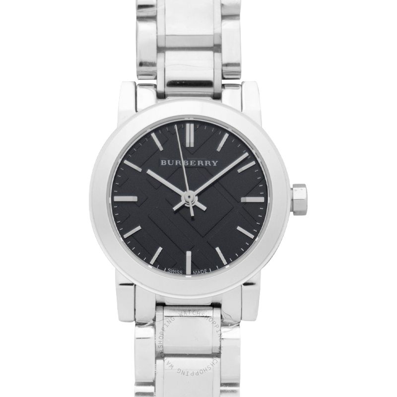 Burberry The City Black Dial Silver Steel Strap Watch for Women - BU9201 Buy Now By Burberry