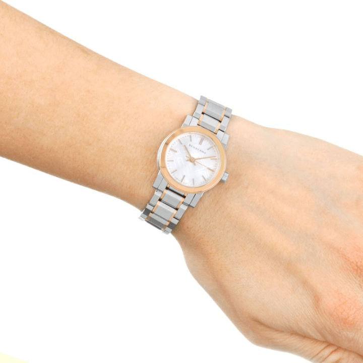 Burberry The City Silver Dial Two Tone Steel Strap Watch for Women - BU9205 Buy Now By Burberry