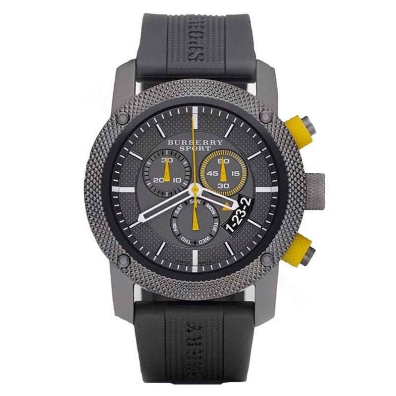Burberry Sport Endurance Chronograph Grey Dial Grey Rubber Strap Watch for Men - BU7713 Buy Now By Burberry