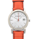 Burberry The City Silver Dial Orange Leather Strap Watch for Women - BU9121 Buy Now By Burberry