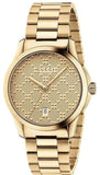 Gucci G Timeless Gold Dial Gold Steel Strap Unisex Watch - YA126461 Buy Now By Gucci