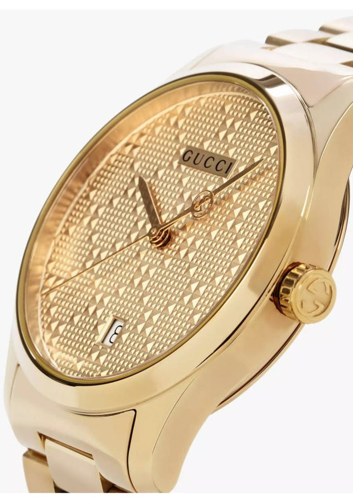 Gucci G Timeless Gold Dial Gold Steel Strap Watch For Women - YA126553 Buy Now By Gucci