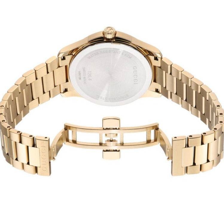 Gucci G Timeless Gold Dial Gold Steel Strap Watch For Women - YA126553 Buy Now By Gucci