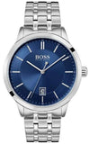 Hugo Boss Officer Chronograph Blue Dial Silver Steel Strap Watch for Men - 1513615 Buy Now By Hugo Boss