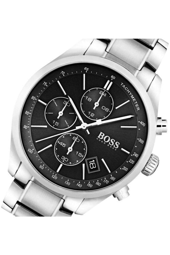 Hugo Boss Grand Prix Black Dial Silver Steel Strap Watch for Men - 1513477 Buy Now By Hugo Boss