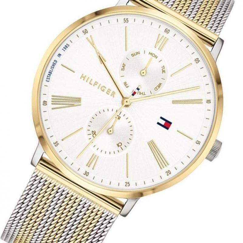 Tommy Hilfiger Jenna Quartz White Dial Two Tone Mesh Bracelet Watch for Women - 1782074 Buy Now By Tommy Hilfiger