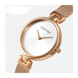 Calvin Klein Authentic Silver Dial Rose Gold Mesh Bracelet Watch for Women - K8G23626 Buy Now By Calvin Klein