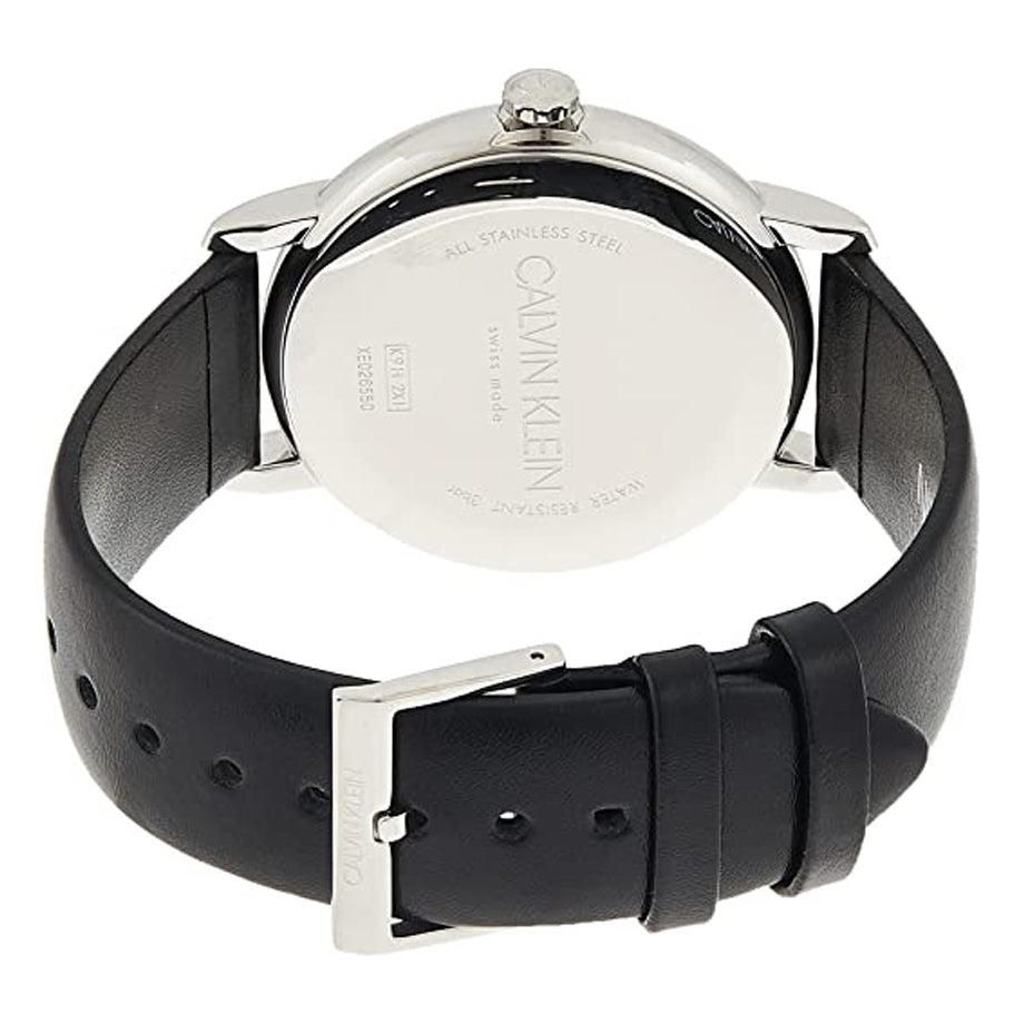 Calvin Klein Even Black Dial Black Leather Strap Watch for Women - K7B211C1 Buy Now By Calvin Klein