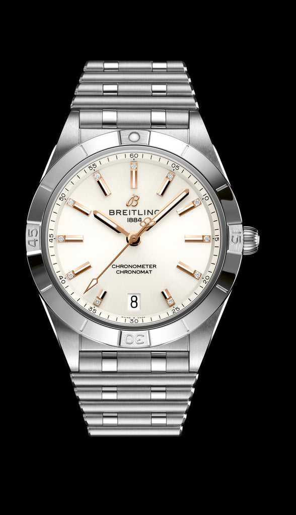 Breitling Chronomat Automatic 36 White Dial Silver Steel Strap Watch for Women - A10380101A2A1 Buy Now By Breitling