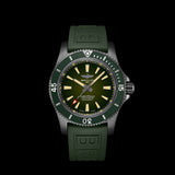 Breitling Superocean Automatic 46 Green Dial Green Rubber Strap Watch for Men - M173681A1L1S1 Buy Now By Breitling