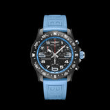 Breitling Endurance Pro Black Dial Light Blue Rubber Strap Watch for Men - X82310281B1S1 Buy Now By Breitling