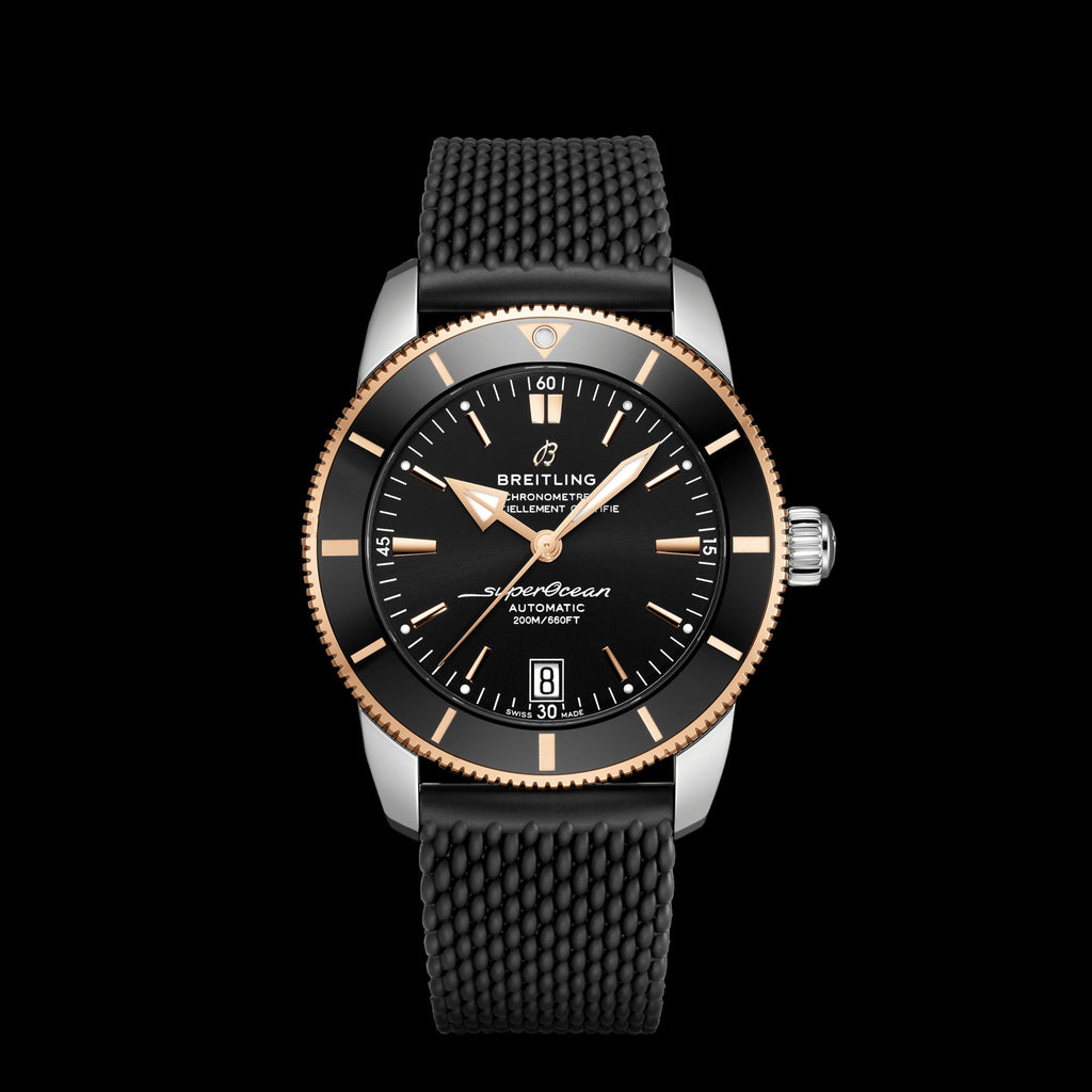Breitling Superocean Heritage II B20 42mm Black Dial Black Mesh Bracelet Mens Watch - UB2010121B1S1 Buy Now By Breitling