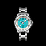 Breitling Superocean Automatic 36 Turquoise Dial Silver Steel Strap Watch for Men - A17377211C1A1 Buy Now By Breitling