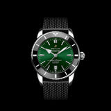 Breitling Superocean Heritage B20 Automatic 46 Green Dial Black Mesh Bracelet Watch for Men - AB2020121L1S1 Buy Now By Breitling