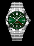 Breitling Chronomat GMT 40 Green Dial Silver Steel Strap Watch for Men - A32398101L1A1 Buy Now By Breitling