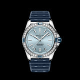 Breitling Super Chronomat Automatic 38 Diamonds Blue Dial Blue Rubber Strap Watch for Women - A17356531C1S1 Buy Now By Breitling