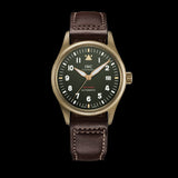 IWC Pilot's Watch Automatic Spitfire Green Dial Brown Leather Strap Watch for Men - IW326802 Buy Now By IWC