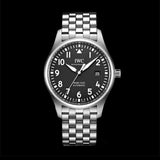 IWC Pilot’s Watch Mark XVIII Black Dial Silver Steel Strap Watch for Men - IW327015 Buy Now By IWC