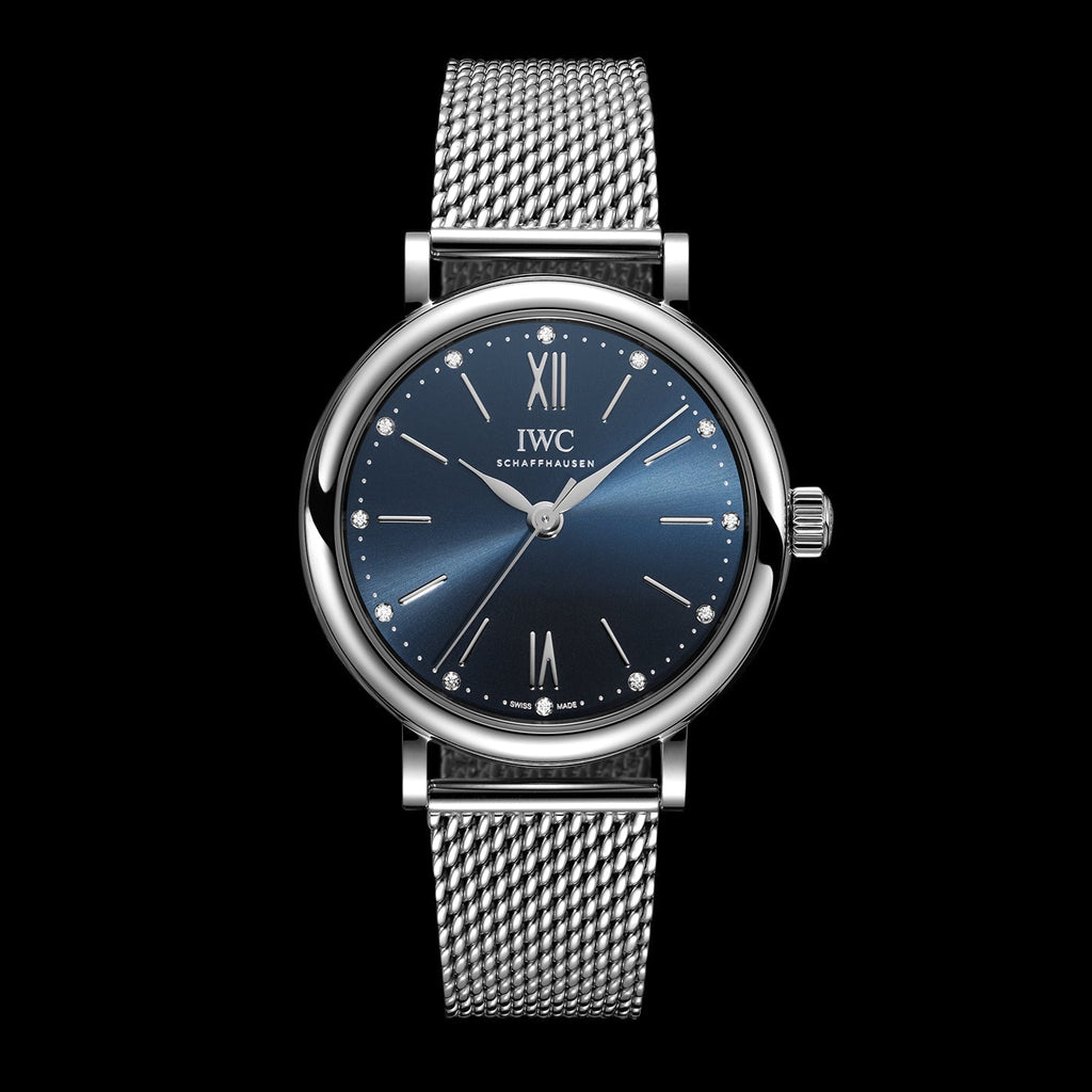 IWC Portofino Automatic Blue Dial Silver Mesh Bracelet Watch for Women - IW357404 Buy Now By IWC