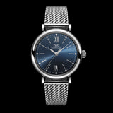 IWC Portofino Automatic Blue Dial Silver Mesh Bracelet Watch for Women - IW357404 Buy Now By IWC