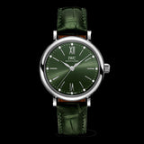 IWC Portofino Automatic Green Dial Green Leather Strap Watch for Women - IW357405 Buy Now By IWC