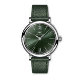 IWC Portofino Automatic Automatic Green Dial Green Leather Strap Watch for Women - IW357412 Buy Now By IWC