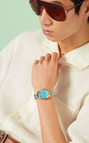 Gucci G Timeless Quartz Turquoise Dial Silver Steel Strap Unisex Watch - YA1265044 Buy Now By Gucci