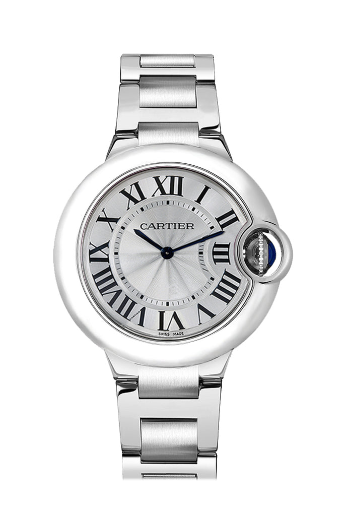 Cartier Ballen Bleu De Cartier Silver Dial Silver Steel Strap Watch for Women - W6920084 Buy Now By Cartier