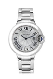 Cartier Ballen Bleu De Cartier Silver Dial Silver Steel Strap Watch for Women - W6920084 Buy Now By Cartier