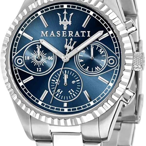 Maserati Competizione Chronograph Blue Dial Silver Steel Strap Watch For Men - R8853100013 Buy Now By Maserati
