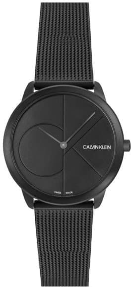 Calvin Klein Minimal Black Dial Black Mesh Bracelet Watch for Women - K3M524B1 Buy Now By Calvin Klein