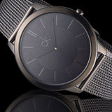 Calvin Klein Minimal Black Dial Black Mesh Bracelet Watch for Men - K3M214B1 Buy Now By Calvin Klein