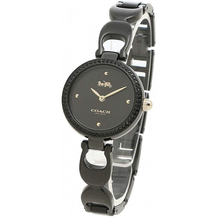 Coach Park Swarovski Crystals Black Dial Black Steel Strap Watch for Women - 14503564 Buy Now By Coach
