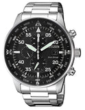 Citizen Eco Drive Chronograph Black Dial Silver Steel Strap Watch For Men - CA0690-88E Buy Now By Citizen