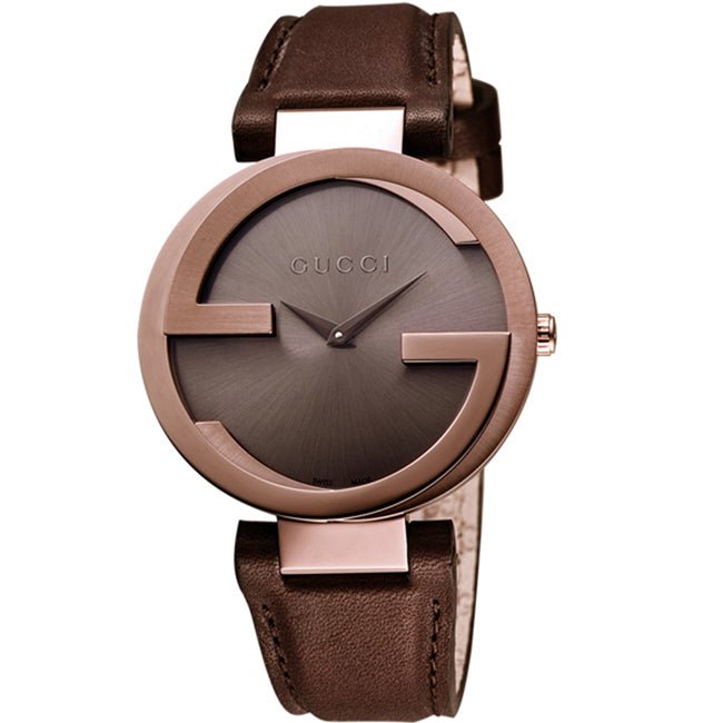 Gucci G Interlocking Brown Dial Brown Leather Strap Watch For Women - YA133504 Buy Now By Gucci