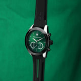 Maserati Traguardo Chronograph Green Dial Black Silicone Strap Watch For Men - R8871612043 Buy Now By Maserati