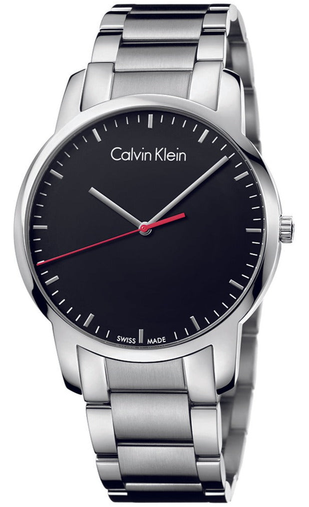 Calvin Klein City Black Dial Silver Steel Strap Watch for Men - K2G2G141 Buy Now By Calvin Klein