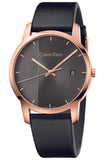 Calvin Klein City Quartz Grey Dial Black Leather Strap Watch for Men - K2G2G6C3 Buy Now By Calvin Klein