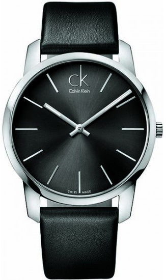 Calvin Klein City Black Dial Black Leather Strap Watch for Men - K2G21107 Buy Now By Calvin Klein