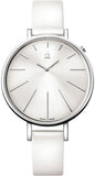 Calvin Klein Equal White Dial White Leather Strap Watch for Women - K3E231L6 Buy Now By Calvin Klein