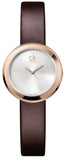 Calvin Klein Firm White Dial Brown Leather Strap Watch for Women - K3N236G6 Buy Now By Calvin Klein
