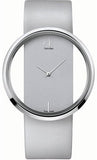 Calvin Klein Glam Transparent Silver Dial Grey Leather Strap Watch for Women - K9423193 Buy Now By Calvin Klein