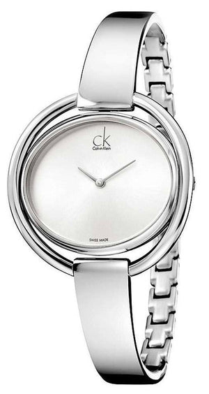 Calvin Klein Impetuous Silver Dial Silver Steel Strap Watch for Women - K4F2N116 Buy Now By Calvin Klein