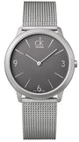 Calvin Klein Minimal Grey Dial Silver Mesh Bracelet Watch for Men - K3M51154 Buy Now By Calvin Klein